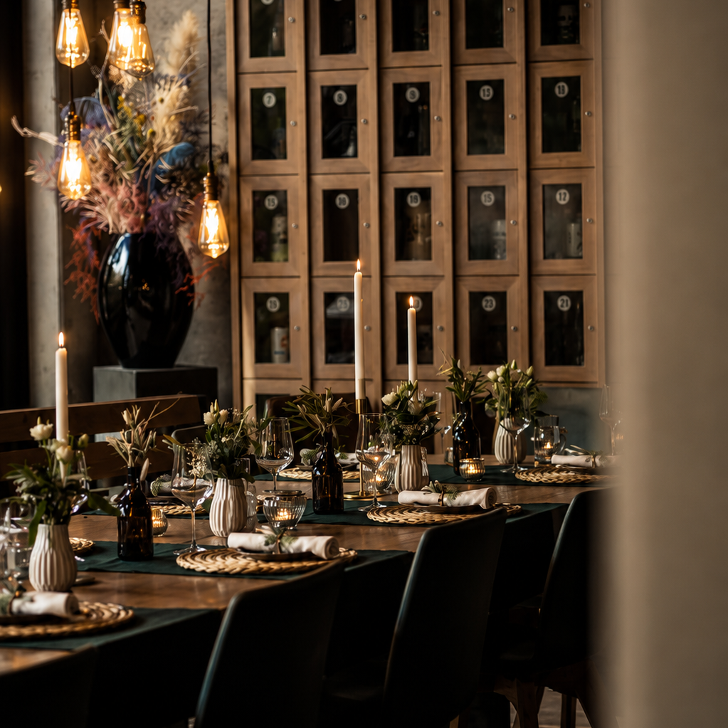 festlich gedeckte Tafel 