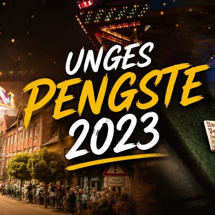 Festivalankündigung mit den Worten "Unges Pengste 2023" und bunten Lichtern im Hintergrund.