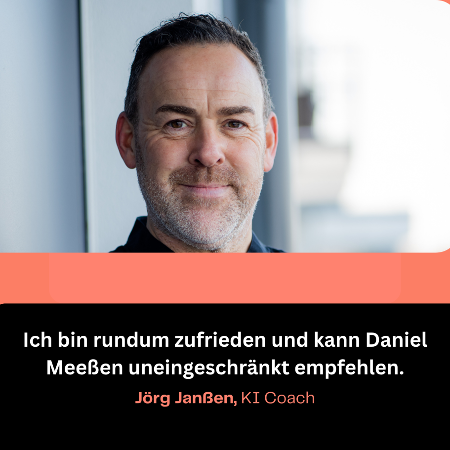 Porträt eines Mannes mit freundlichem Gesichtsausdruck, der Empfehlungen für Daniel Meeden gibt.